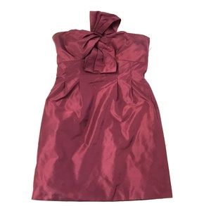 J Crew strapless silk bow dress